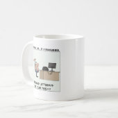Mug Le programmeur fâché frappe l'ordinateur (Devant gauche)