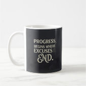 Mug Le progrès commence où les excuses finissent. (Gauche)