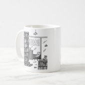 Mug Le propriétaire de la librairie fait des marches a (Devant gauche)