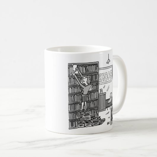 Mug Le propriétaire de librairie fait des pas à partir (Devant droit)