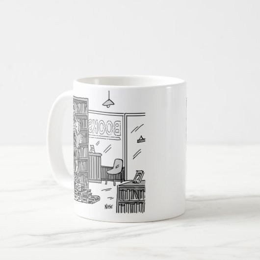 Mug Le propriétaire de librairie fait des pas à partir (Devant gauche)