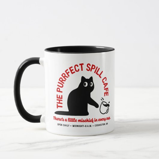 Mug Le Purrfect Spill Cafe 11 oz. Combo (Gauche)