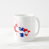 Mug Le Québec dans le drapeau du Canada, carte (Devant droit)