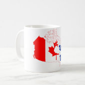 Mug Le Québec dans le drapeau du Canada, carte (Devant gauche)