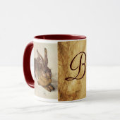 Mug LE RABBIT ( lièvre juvénile ) et le monogramme de  (Devant gauche)