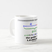 Mug Le rapport d'or (mathématiques 1,6180339887) (Devant gauche)