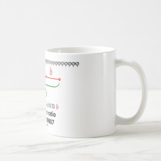 Mug Le rapport d'or (mathématiques 1,6180339887) (Droite)