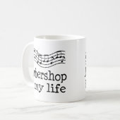 Mug Le raseur-coiffeur est ma vie (Devant gauche)