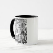 Mug Le récepteur des impôts, après une gravure sur (Devant gauche)