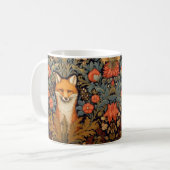 Mug Le renard et les fleurs rouges style Art nouveau (Devant gauche)