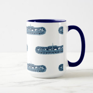 Mug Le réservoir bleu d'outillage industriel dépiste