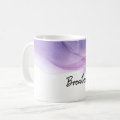 Mug Le *~* respirent le magenta abstrait de lavande (Devant gauche)