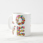 Mug Le ressort d'AMOUR fleurit Valentine romantique (Devant gauche)