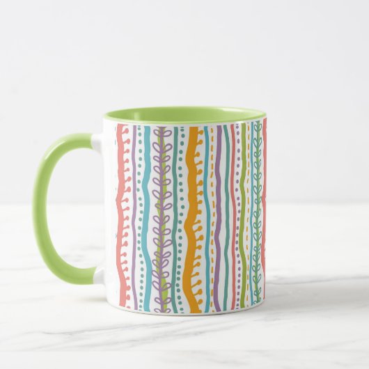 Mug Le résumé barre le motif vertical (Gauche)