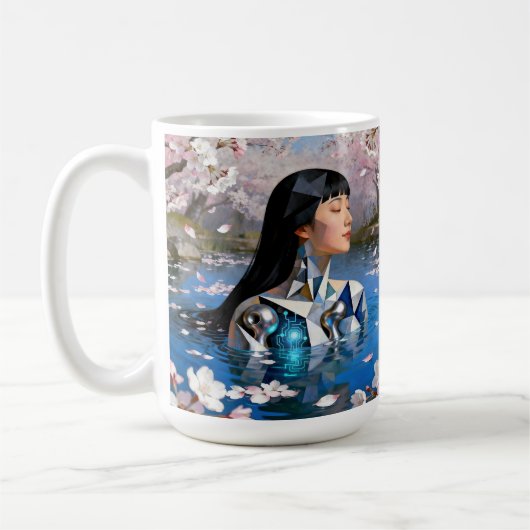 Mug "Le rêve numérique de l’eau" - Un portrait numériq (Gauche)