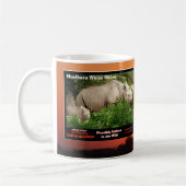 Mug Le rhinocéros blanc du nord est espèce menacée - (Gauche)