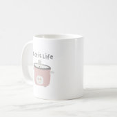Mug Le riz est la vie mignonne Cuisinier de riz rose A (Devant gauche)