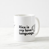 Mug Le riz est ma langue d'amour (Devant droit)