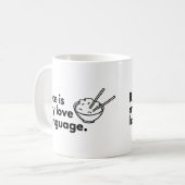 Mug Le riz est ma langue d'amour (Devant gauche)