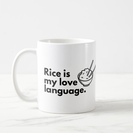Mug Le riz est ma langue d'amour (Gauche)