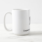 Mug Le robot d'entreprise aime le café, rétro robot (Gauche)