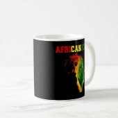 Mug Le roi d'Afrique Noir Mois de l'histoire Lion Afri (Devant droit)