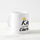 Mug Le Roi Du Cool De Classe Retour À La Citation De L (Devant gauche)