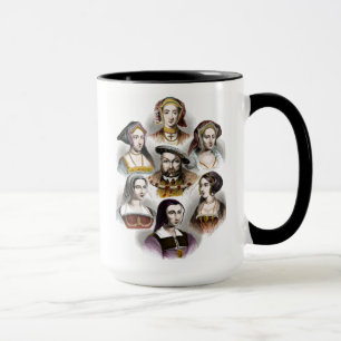 Mug Le Roi Henry VIII de l'Angleterre ses six