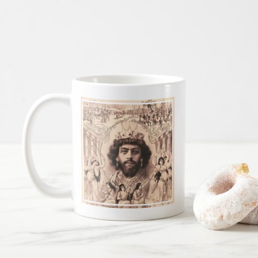 Mug Le Roi Salomon Entouré De Danseuses (Avec donut)