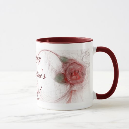 Mug Le ~ ROSE de VALENTINE sur le blanc (Droite)