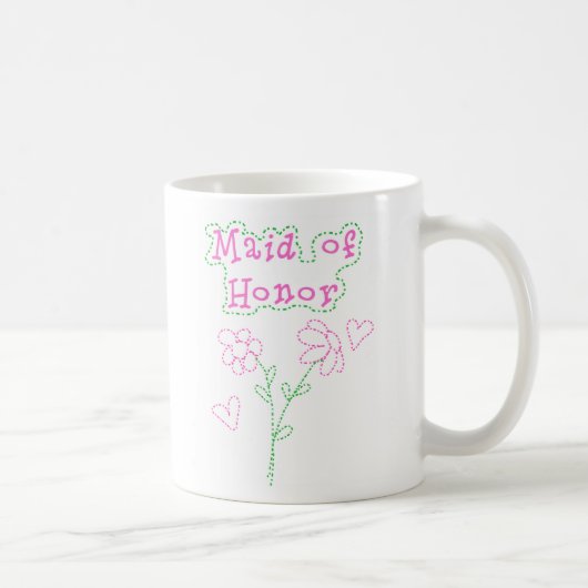 Mug Le rose fleurit la domestique de l'honneur (Droite)