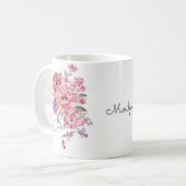 Mug Le rose fleurit la prière sainte de Memorare de (Devant gauche)