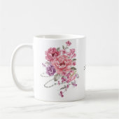 Mug Le rose fleurit la prière sainte de Memorare de (Gauche)