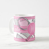 Mug Le rose personnalisent le tennis (Devant gauche)