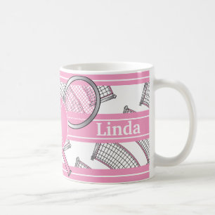 Mug Le rose personnalisent le tennis