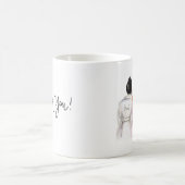 Mug Le rouge de jeune mariée de petit pain de noir de (Centre)