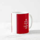 Mug Le rouge de Londres gardent le calme et continuent (Devant droit)