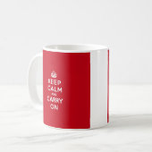 Mug Le rouge de Londres gardent le calme et continuent (Devant gauche)