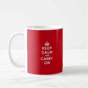 Mug Le rouge de Londres gardent le calme et continuent