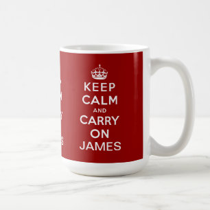 Mug Le rouge personnalisé gardent le calme et