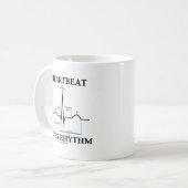 Mug Le rythme de la vie de battement de coeur (Devant gauche)