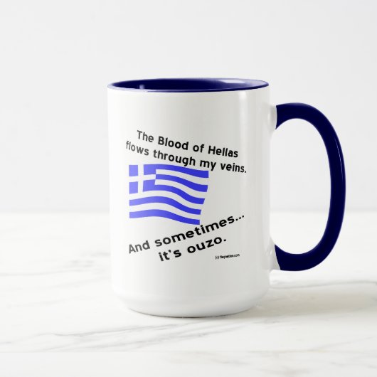 Mug Le sang de la Grèce coule parfois dans les veines (Droite)