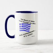 Mug Le sang de la Grèce coule parfois dans les veines (Gauche)