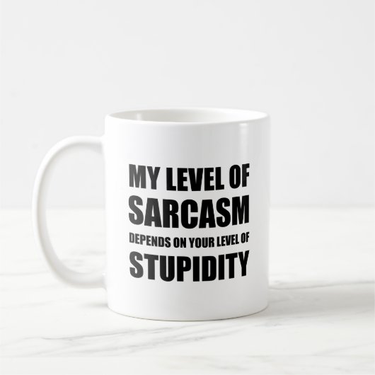 Mug Le sarcasme dépend de la stupidité (Gauche)