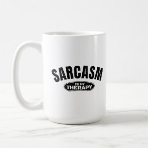 Mug Le sarcasme est mon traitement humour typographie