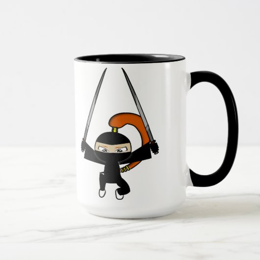 Mug Le schéma 4 de Ninja de gingembre (Droite)