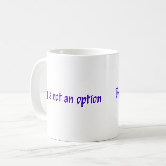 Mug Le Sec N'Est Pas Une Option Pourpre (Devant gauche)
