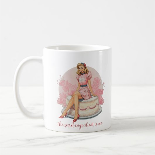 Mug « Le Secret, c'est Moi » Rétro Féminin (Gauche)