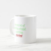 Mug le secret de l'avance est de commencer (Devant gauche)