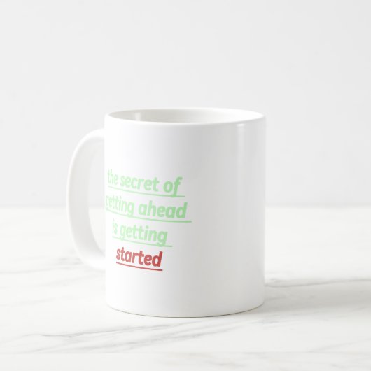 Mug le secret de l'avance est de commencer (Devant gauche)